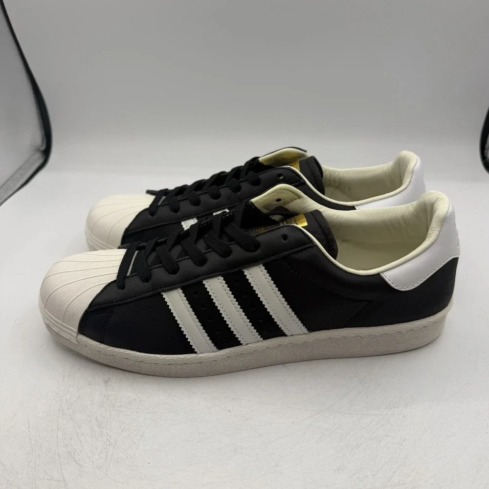 Adidas Superstar Boost Shoes Mens Sz 10 Core Black/White/Gold Sneakers‎ BB0189